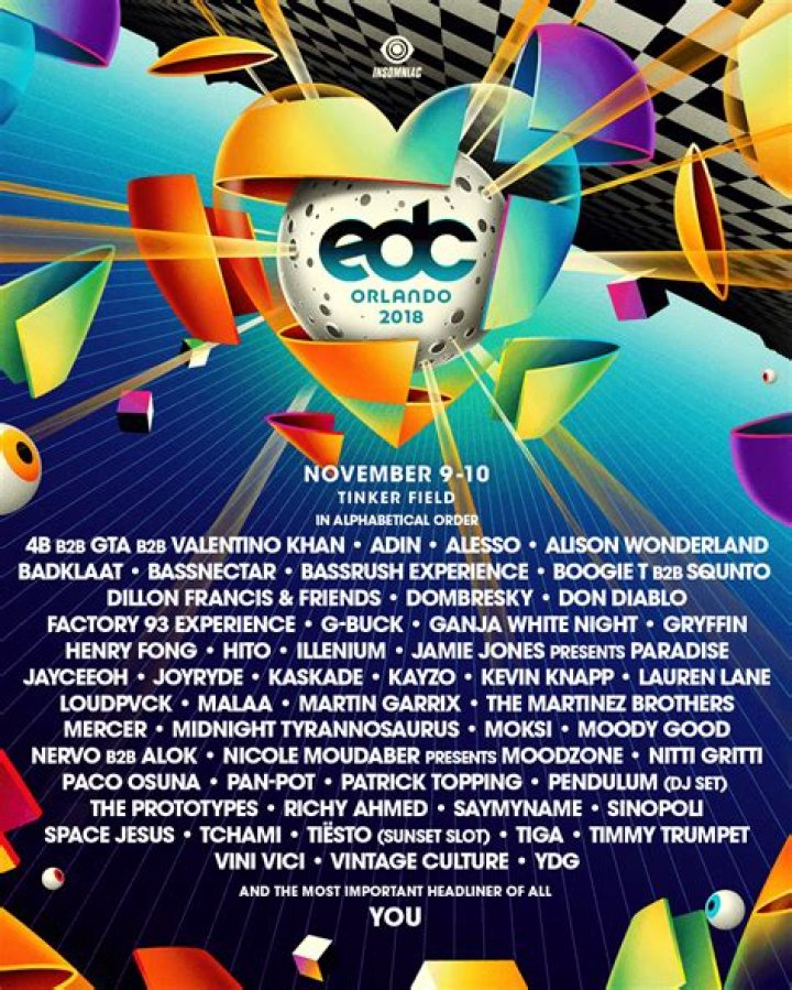 EDC Announces 2018 Lineup For Orlando